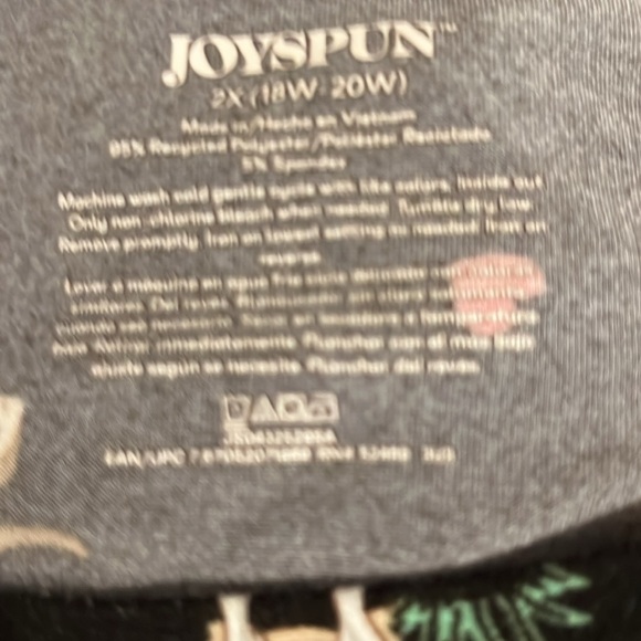 VTG Joyspun Size 2X Short Sleeve Black With All over Dogs Print PJ  Set - Picture 10 of 11